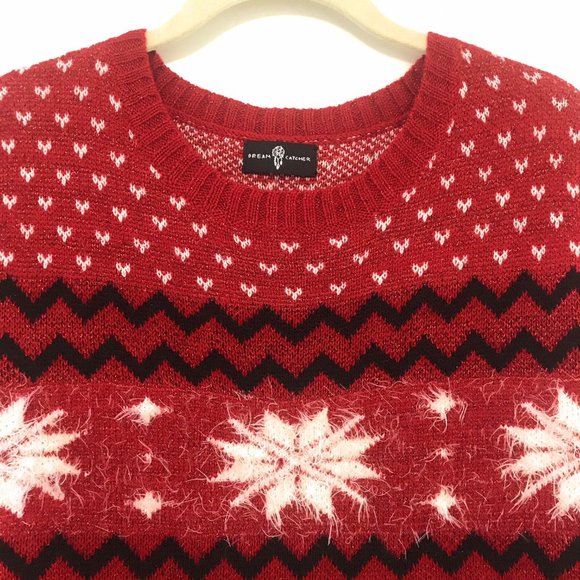 Ski Sweater with Red White Snowflake Pattern NWOT - Size S - Picture 2 of 6